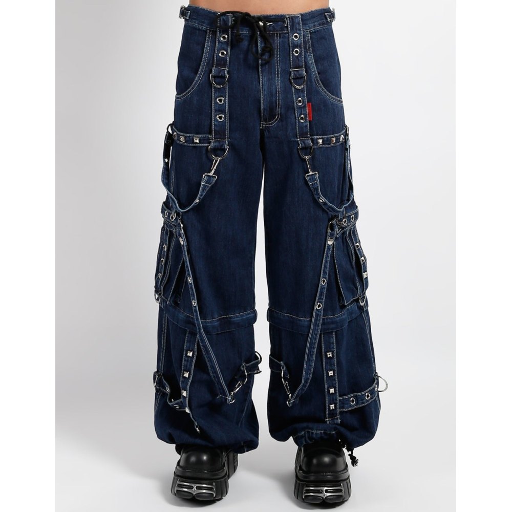 Tripp NYC - Denim Strap Wide leg trousers - Blue